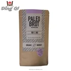 Food grade sealable zipper kraft paper bag brown craft 210 gsm for tea nuts protein coffee snack