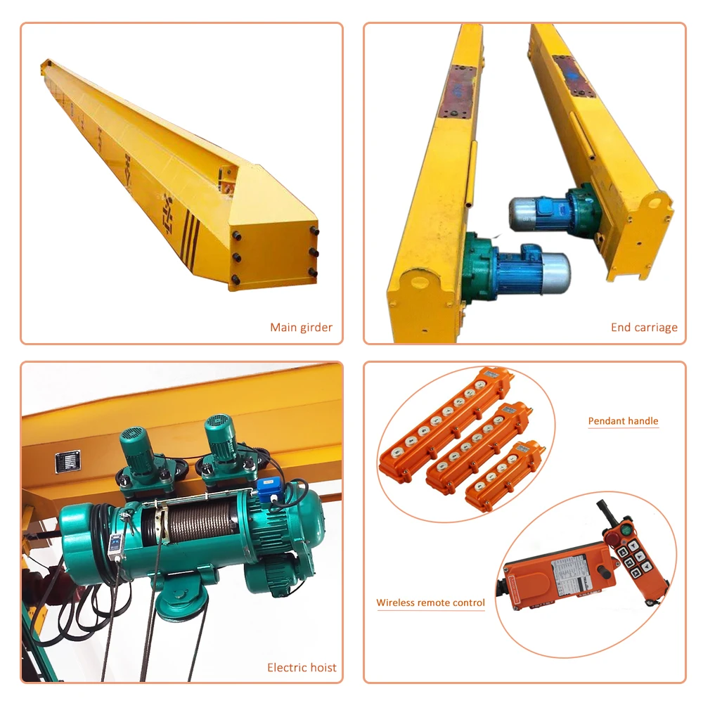 Workshop 10t bridge crane with hoist