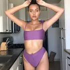 Low Minimum purple Sling Open Simple And Comfortable 2018 Sexy Swimwear Woman Bikini