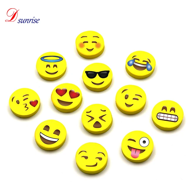 cartoon smiley face fantastic emoji fancy cool pencil erasers