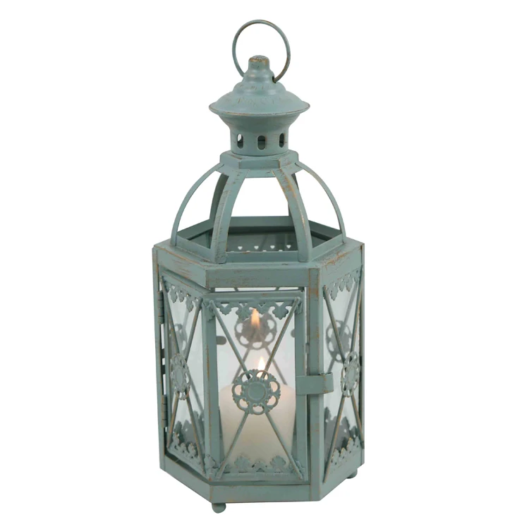 Mini Table Hanging Spring Metal Candle Lantern Spring Lantern