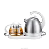 1.7L Stainless steel electric tea kettle set with glass teapot open plastic handle