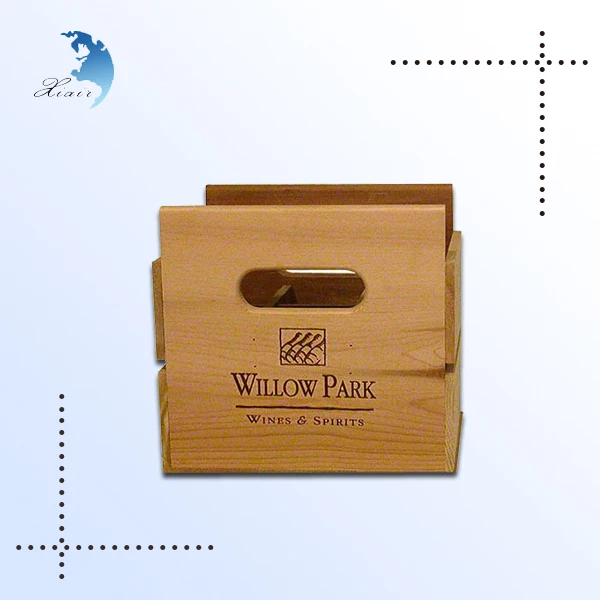 engraved logo design wooden wine tools accessories packing box