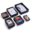 custom fashion and secure rigid paper gift box matt black box for cup and beverages