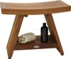 (FULLY ASSEMBLED) The Original Asia 24" Teak Shower Bench with Shelf