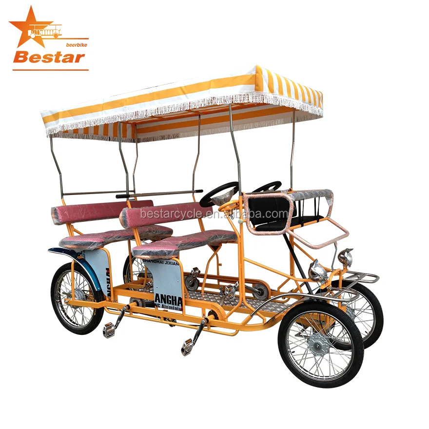pedicab 4 wheel adult surrey bike four seat bicycle, Red, orange, blue,yellow, green, white, black
pedicab 4 wheel adult surrey bike four seat bicycle, Red, orange, blue,yellow, green, white, black