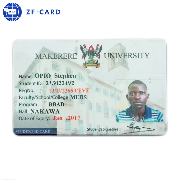 professional high quality pvc contactless ic card with barcode
