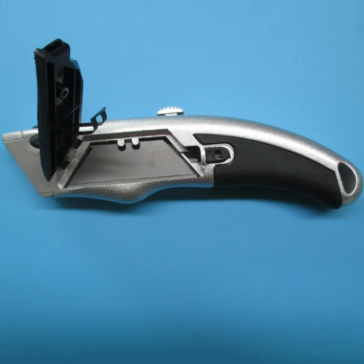 Ahşap Çalışma Bıçak Duvar Kağıdı Kesme Yapış Kapalı Geri Çekilebilir Bıçak Çinko Alaşım Ağır Maket Bıçağı
