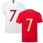 Free shipping to Portugal Ronaldo football uniform 2018/19 Top quality red white Andre Silva soccer jersey