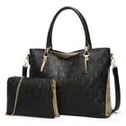 Luxury women bag arabic leisure handbag casual handbag 2 in 1 set
