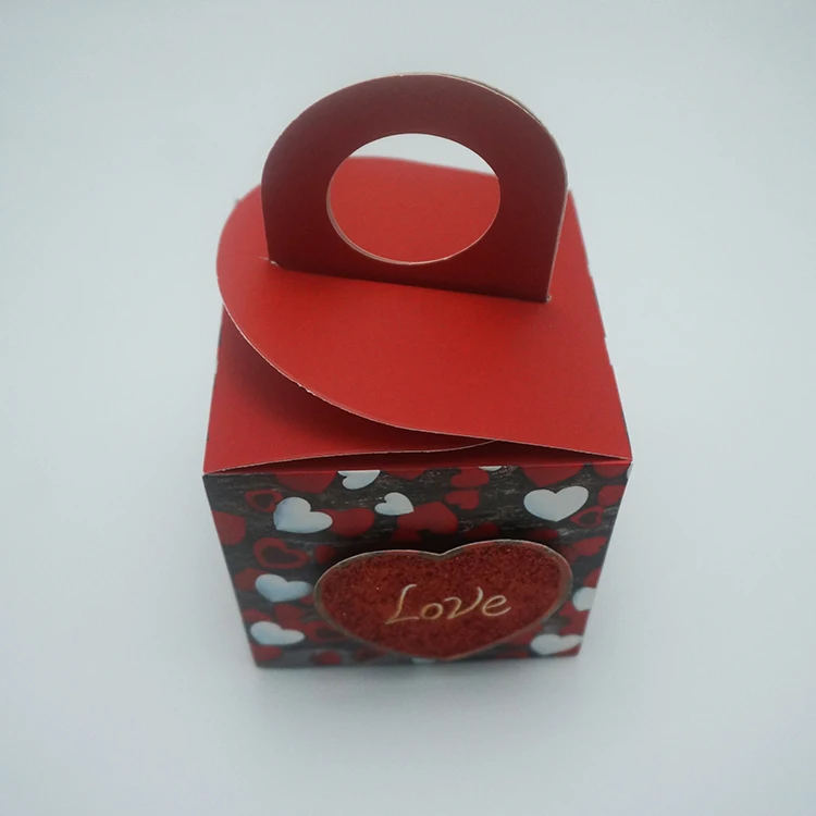 2017 hot cute square christmas apple storage packaging paper red
