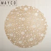 Mayco Gold Round Catena Link Plaque Peacock Metal Wall Art Decoration