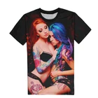 Custom high quality All Over Full Sublimation Printing 3D T Shirt