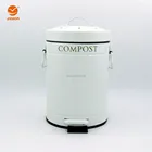 5 liter indoor kitchen pedal compost bin with spare filter