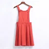 Design Stylish Red Colors School Uniform Dress For Girls