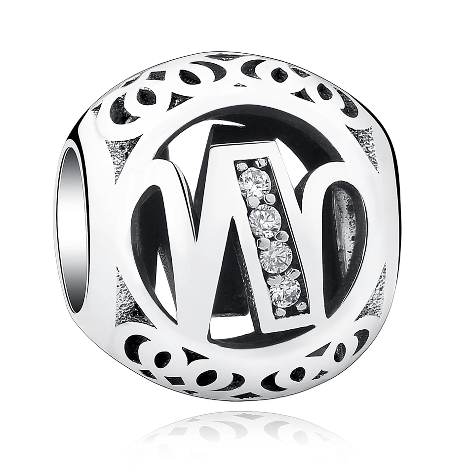 Fashion 925 Sterling Silver Crystal Charms Letter W Round Charms Fit Womens Snake Bracelets Jewelry Making
Fashion 925 Sterling Silver Crystal Charms Letter W Round Charms Fit Womens Snake Bracelets Jewelry Making