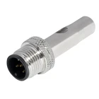 IP67 M12 A B C D coding male plugs for molding with shielded