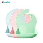 China Manufacturer Toddler Feeding Pocket Bib Silicone Baby Custom Silicone Bib for Children
