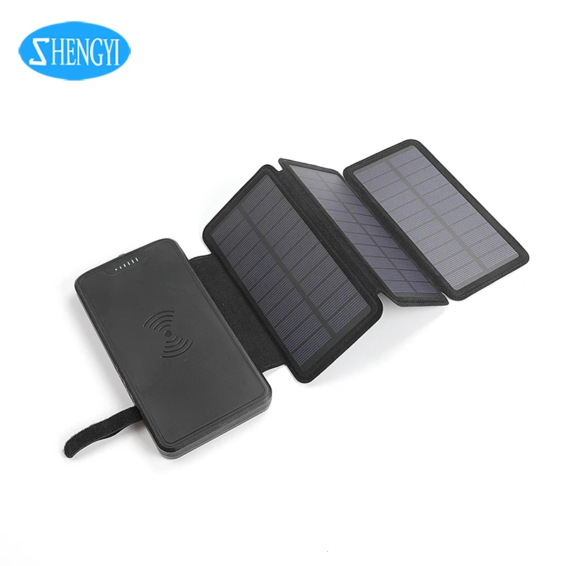 Multi Solar Panel Choice 20000Mah Wireless Fast Charging Solar Charger Cell Phone Folding With Led Light - ANKUX.COM