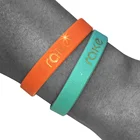 New stylish Glitter Silicone Wristband with gold logo printing