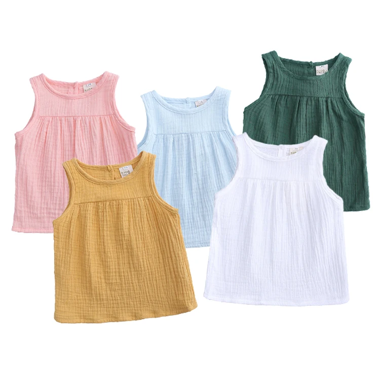 Summer toddler clothes baby tank top sleeveless 5 color Solid plain cotton kids tshirt, As picture
Summer toddler clothes baby tank top sleeveless 5 color Solid plain cotton kids tshirt, As picture
