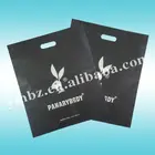 China factory wholesale FDA cheap custom logo ldpe plastic shopping bag with die cut handle