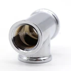 chrome plated forged plumbing pipe fittings brass equal tee female thread fittings