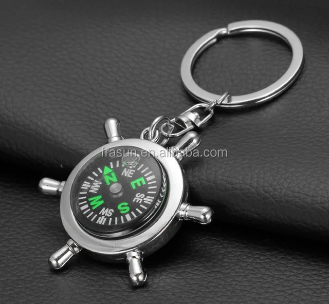 compass key chain gift giveaway, various shape compass key chain