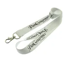 Fashionable silk screen printing with metal hook polyester neck lanyard