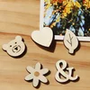 Wooden Handicrafts Grocery Creative DIY Numbers Self-Adhesive Alphanumeric Tablets Cutting Shooting Props