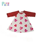 Fashion Girls Heart Printed Polka Dot Dresses Valentine Day Baby Dress Baby Girl Party Dress Children Frocks Designs