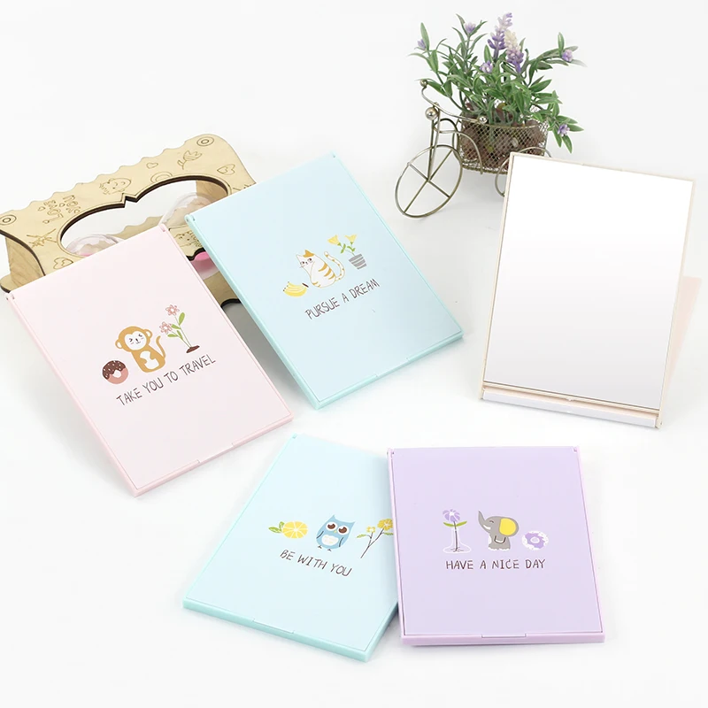 wholesale single side mini folding vanity square mirror with custom logo, Pink blue purple beige 
wholesale single side mini folding vanity square mirror with custom logo, Pink blue purple beige