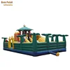 Grass Mud Horse theme inflatable amusement park with bounce house slide and obstacle for outdoor party event