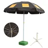 promotional high quality wind resistant outdoor canvas black beach umbrella