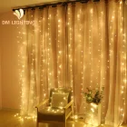 2019 3*3M Fairy Led Curtain lights 8 Modes Waterproof Lights Christmas Lights for Outdoor Wedding Indoor Decoration