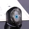 XY-CM1338 New Fashion Popular Genuine Snake Leather Jewelry shell Pave Ring