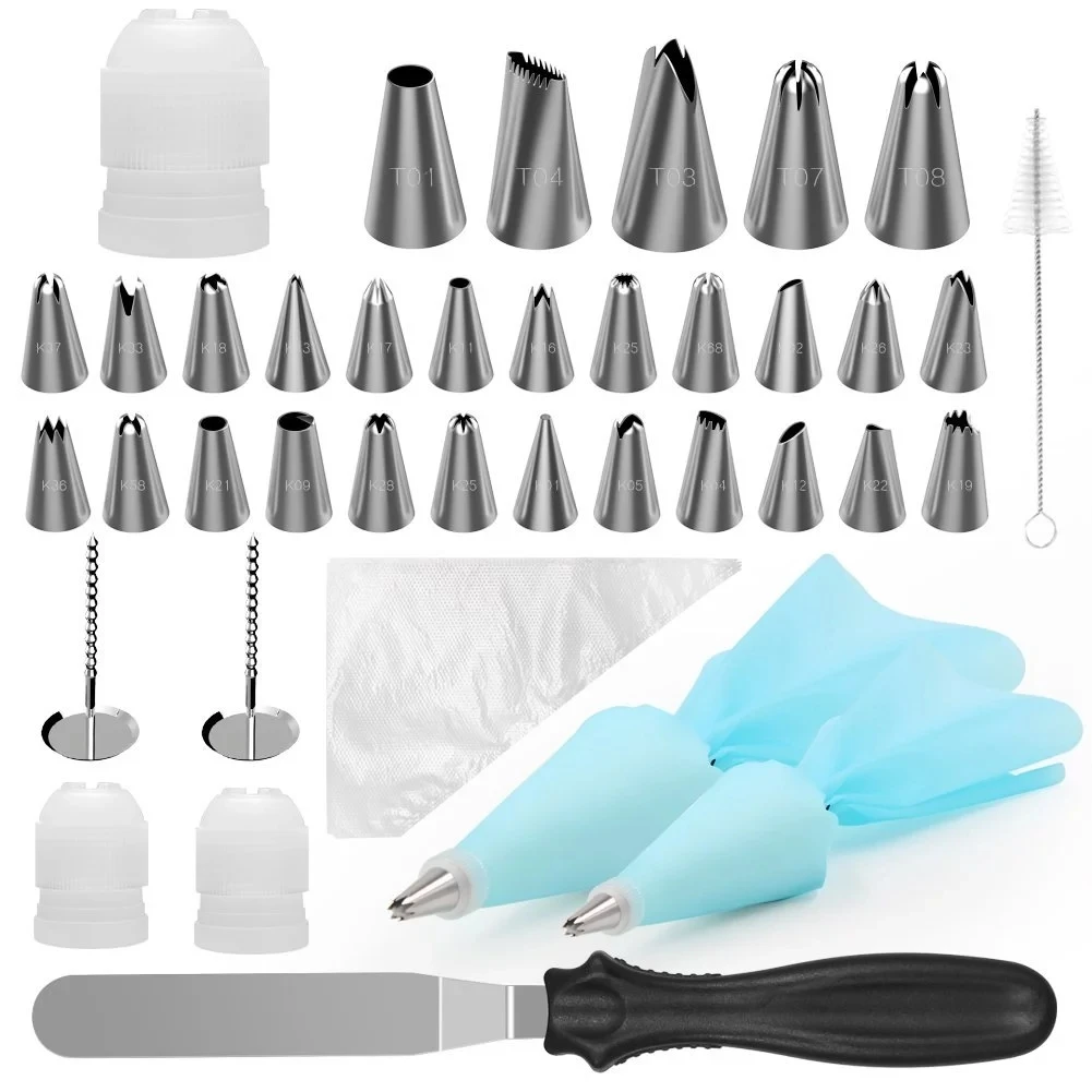 58 Pieces Cake Decorating Supplies Kits Icing Piping Nozzle Set hot sale cake tools, White
58 Pieces Cake Decorating Supplies Kits Icing Piping Nozzle Set hot sale cake tools, White