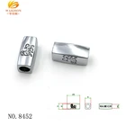 Custom engraved metal logo beads for bracelet jewelry