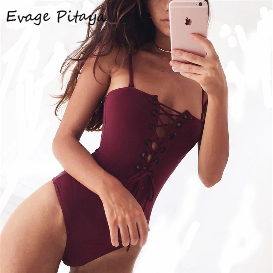 One Piece Swimsuit 2017 Summer Beach Red wine Bandage Monokini Swimsuit Sexy Swimwear Women Bodysuit Bathing Suit Swimsuit, Red swimwear
One Piece Swimsuit 2017 Summer Beach Red wine Bandage Monokini Swimsuit Sexy Swimwear Women Bodysuit Bathing Suit Swimsuit, Red swimwear