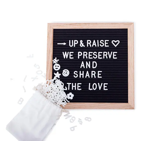 10x10 Inches Black Felt Letter Board Cloth Message Board Sign Home