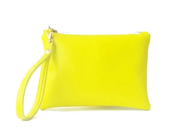 neon yellow clutch