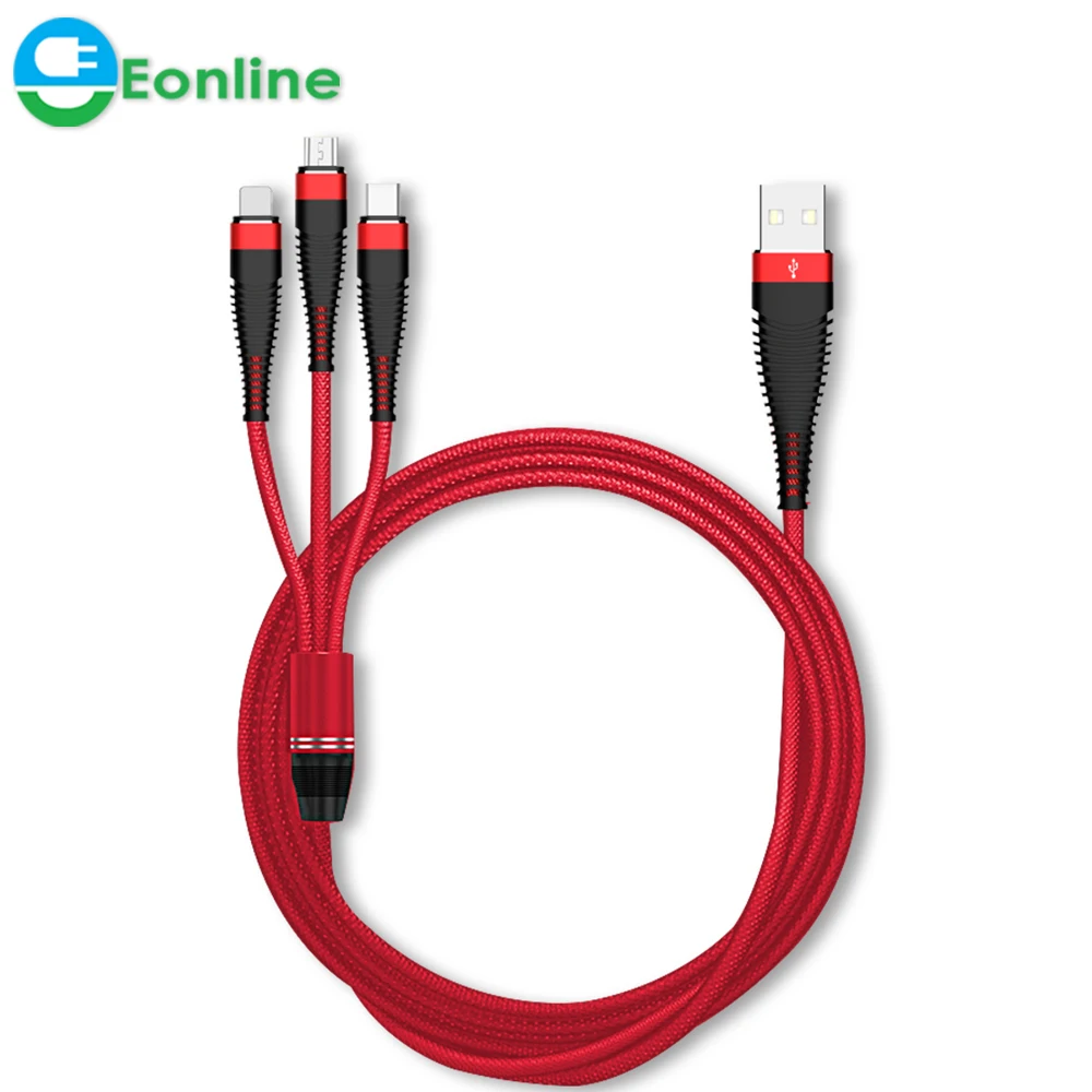 3 in 1 USB Cable for Mobile Phone Micro USB Type C Charger Cable for XS X MAX Charging Cable Micro USB Charger Cord, Black;gray;blue;red;white;green
3 in 1 USB Cable for Mobile Phone Micro USB Type C Charger Cable for XS X MAX Charging Cable Micro USB Charger Cord, Black;gray;blue;red;white;green
