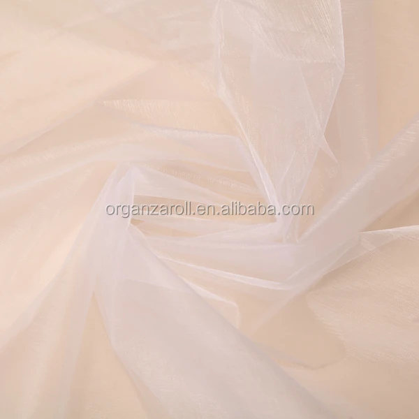 2016 Hot Sale Transparent Glass Organza Fabric For Decoration