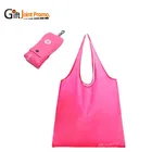 Custom Eco-friendly Durable Foldable Polyester Handle Bag Pocket Folding Nylon Shopping Bag