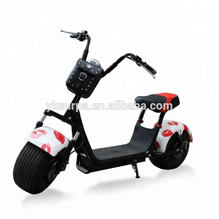 new model 1000w60V lithium battery front rear suspension fat tire electrical scooter with brake/ turning/tail light