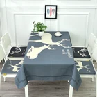 Nordic thick Printing Linen Cotton Table Cloth