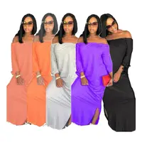SACX009 polyester cotton material plain color off shoulder long sleeves women wholesale casual dresses
SACX009 polyester cotton material plain color off shoulder long sleeves women wholesale casual dresses
