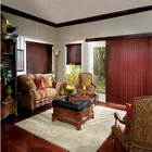 Sunshade manual PVC faux wood vertical blinds curtains