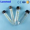 Various size clear graduated glass centrifuge tube