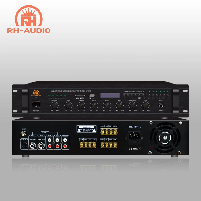 RH -AUDIO Multi Zone PA Amplifier with individual volume control